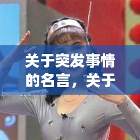 关于突发事情的名言，关于突发事件的作文 