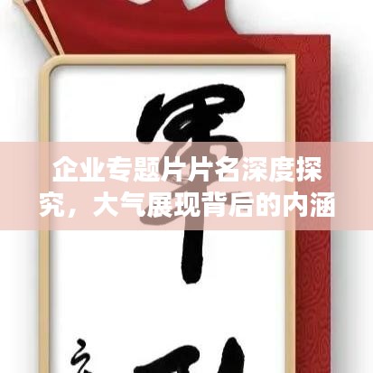 企业专题片片名深度探究，大气展现背后的内涵与启示