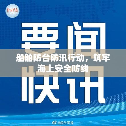 船舶防台防汛行动，筑牢海上安全防线