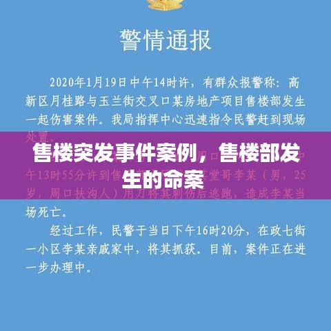 售楼突发事件案例，售楼部发生的命案 