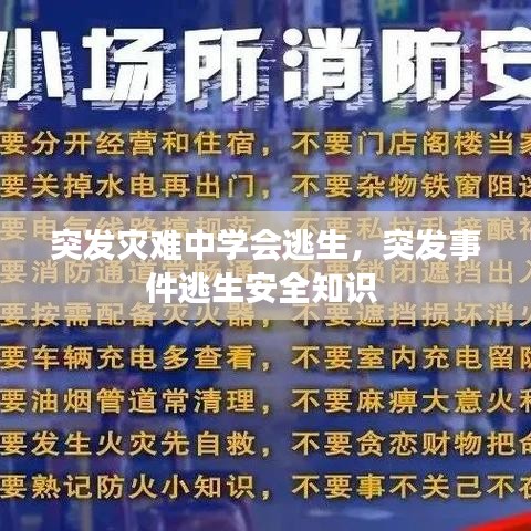 突发灾难中学会逃生，突发事件逃生安全知识 
