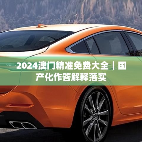 2024澳门精准免费大全|国产化作答解释落实