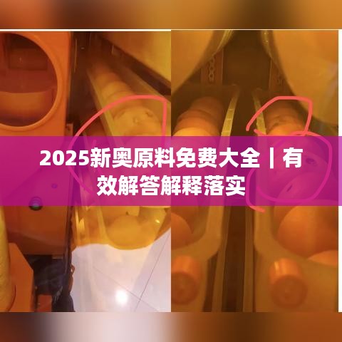 2025新奥原料免费大全｜有效解答解释落实
