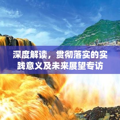 深度解读，贯彻落实的实践意义及未来展望专访