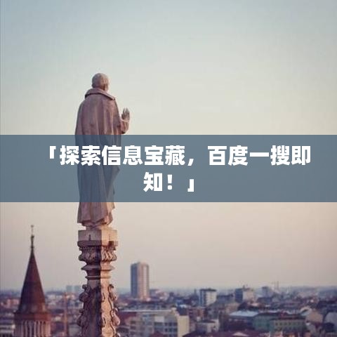「探索信息宝藏,百度一搜即知!」