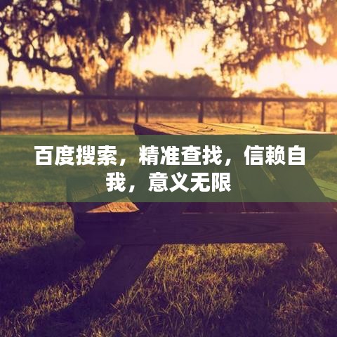 百度搜索,精准查找,信赖自我,意义无限