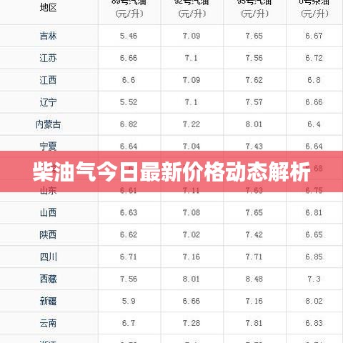 柴油气今日最新价格动态解析
