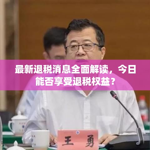 最新退税消息全面解读,今日能否享受退税权益?