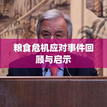 粮食危机应对事件回顾与启示