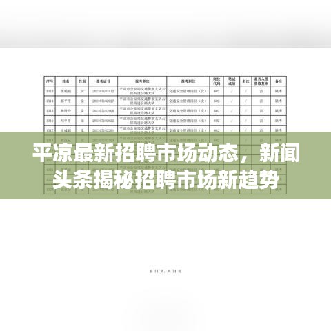 平凉最新招聘市场动态,新闻头条揭秘招聘市场新趋势