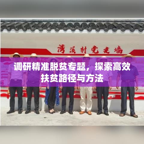 调研精准脱贫专题,探索高效扶贫路径与方法