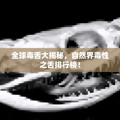 全球毒舌大揭秘,自然界毒性之舌排行榜!