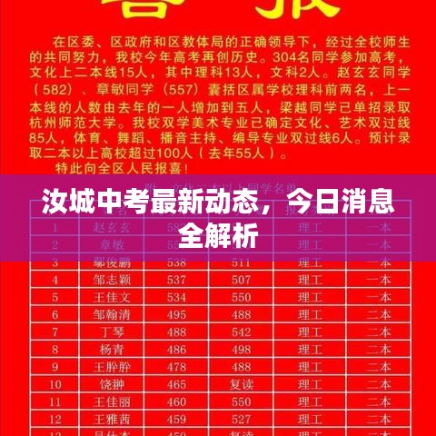 汝城中考最新动态，今日消息全解析