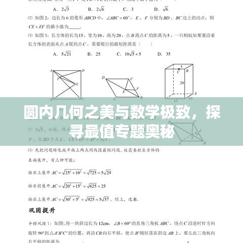 圆内几何之美与数学极致,探寻最值专题奥秘