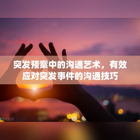 突发预案中的沟通艺术,有效应对突发事件的沟通技巧