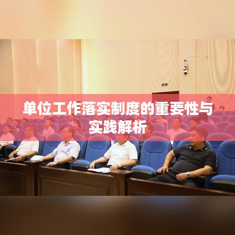 单位工作落实制度的重要性与实践解析