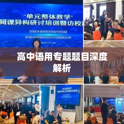 高中语用专题题目深度解析