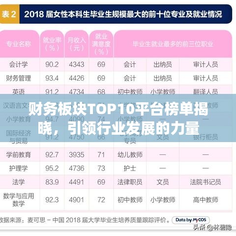 财务板块TOP10平台榜单揭晓，引领行业发展的力量