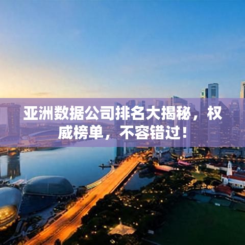 亚洲数据公司排名大揭秘，权威榜单，不容错过！