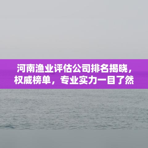 河南渔业评估公司排名揭晓，权威榜单，专业实力一目了然！