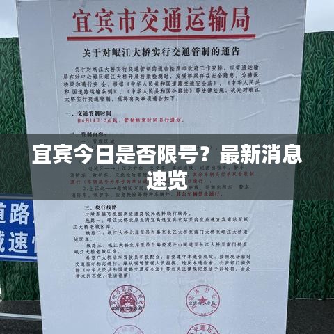 宜宾今日是否限号?最新消息速览
