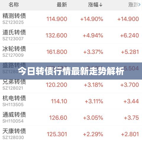 今日转债行情最新走势解析